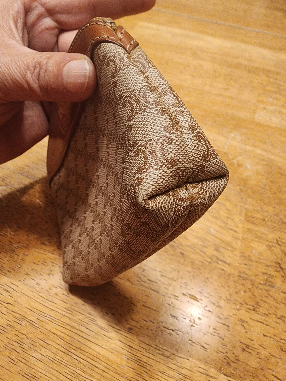 vintage Celine Macadam monogram coin purse or cosmetic pouch,